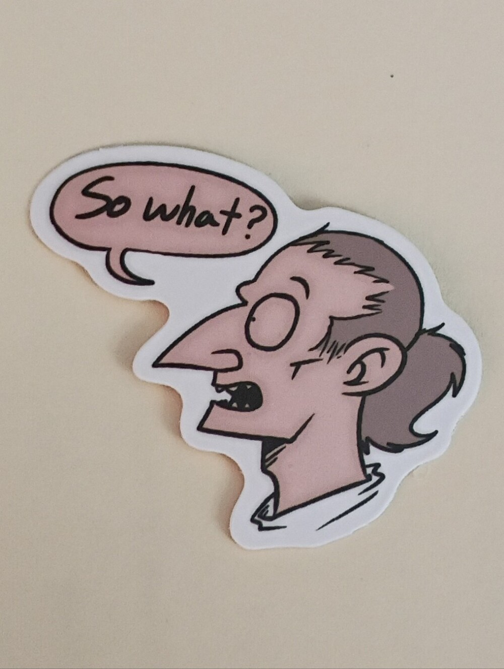 10/$10 Stickers Decal - Big Pointy Nosed Guy So What? 2